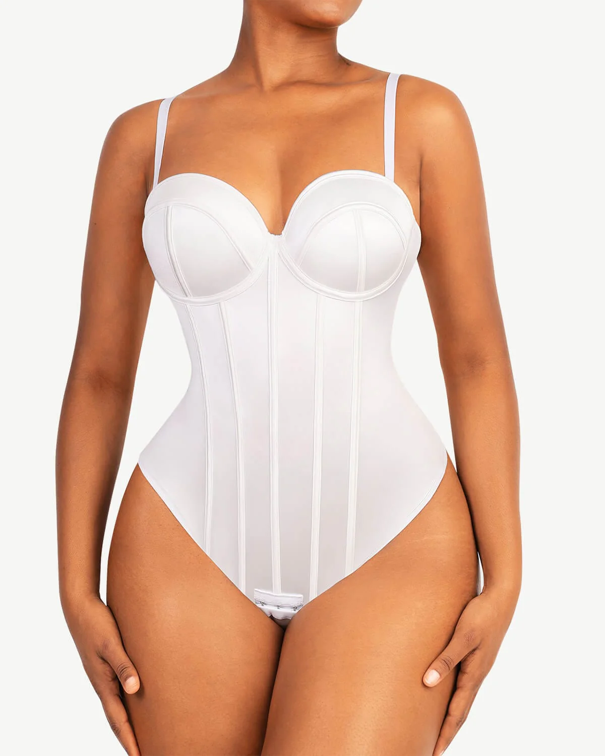 Bare Essentials™ AirSlim® Retro-style Cupped Bra-free Thong Bodysuit - Image 11