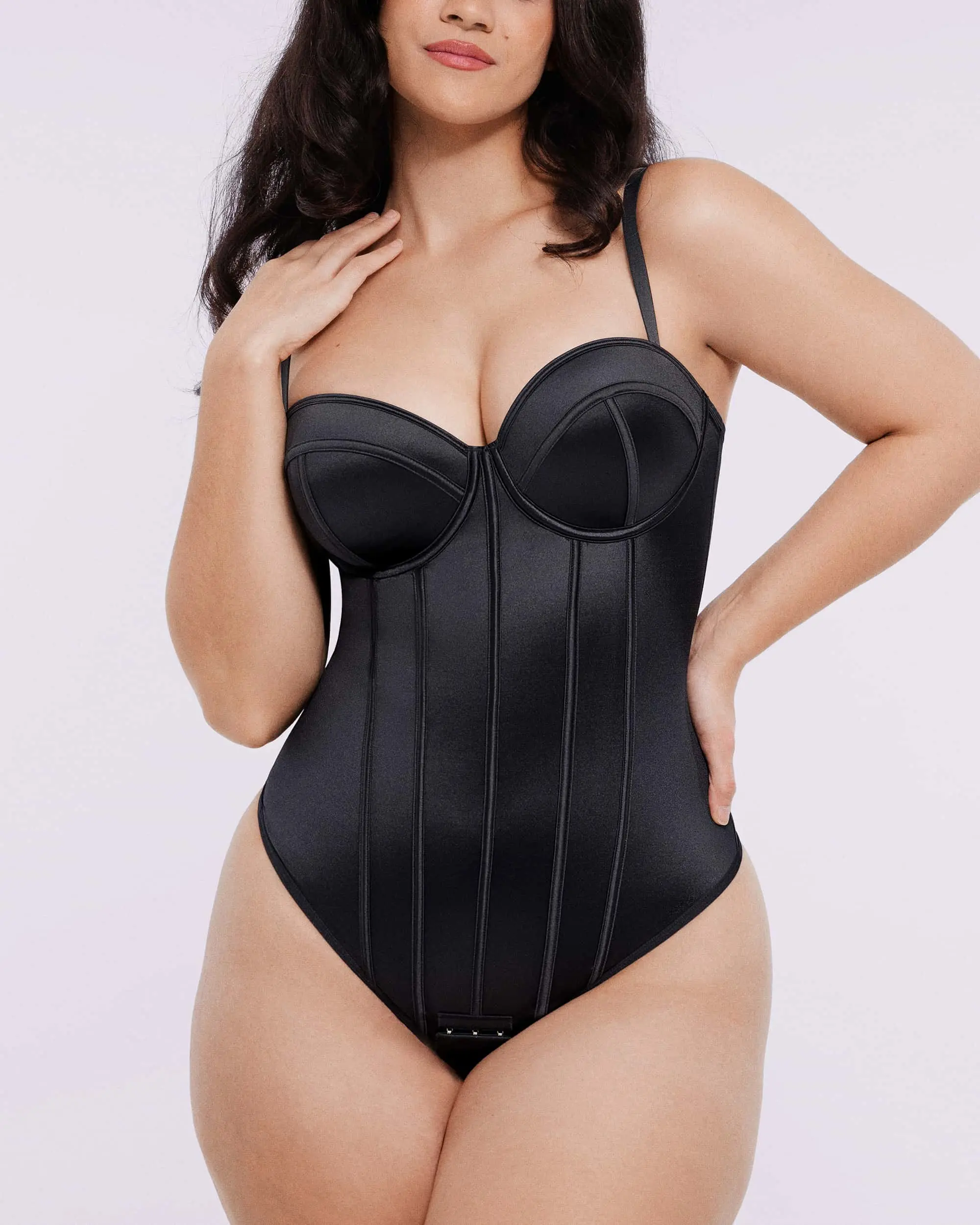 Bare Essentials™ AirSlim® Retro-style Cupped Bra-free Thong Bodysuit - Image 5