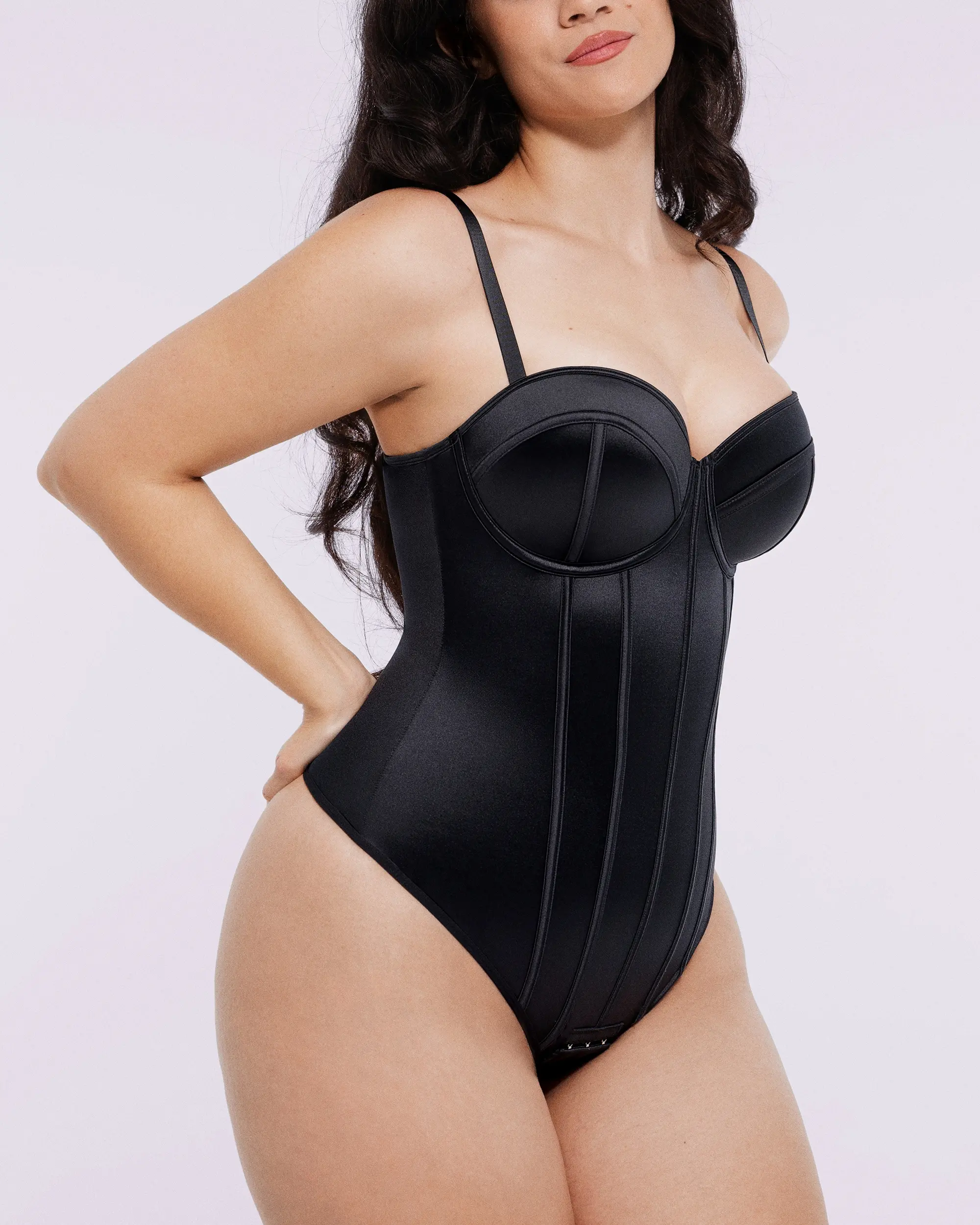 Bare Essentials™ AirSlim® Retro-style Cupped Bra-free Thong Bodysuit - Image 6