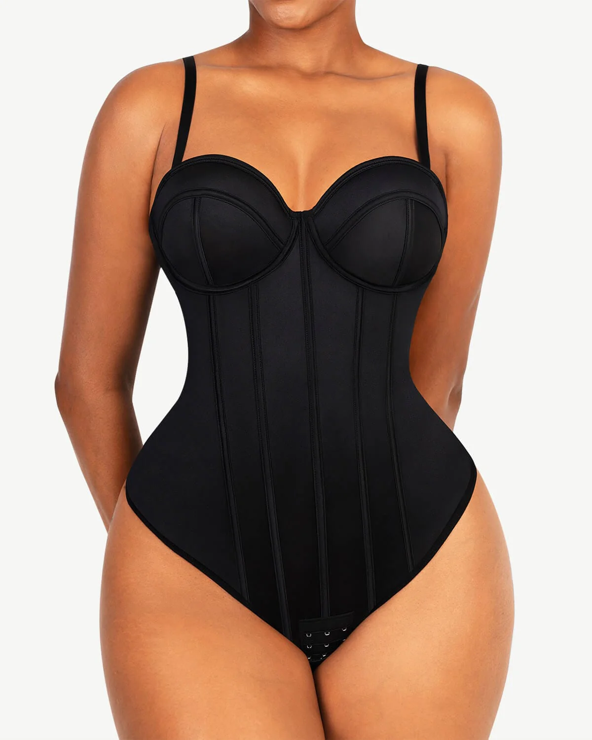 Bare Essentials™ AirSlim® Retro-style Cupped Bra-free Thong Bodysuit - Image 7