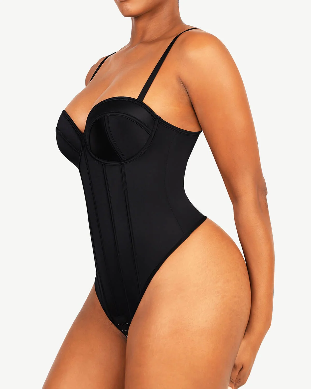 Bare Essentials™ AirSlim® Retro-style Cupped Bra-free Thong Bodysuit - Image 8