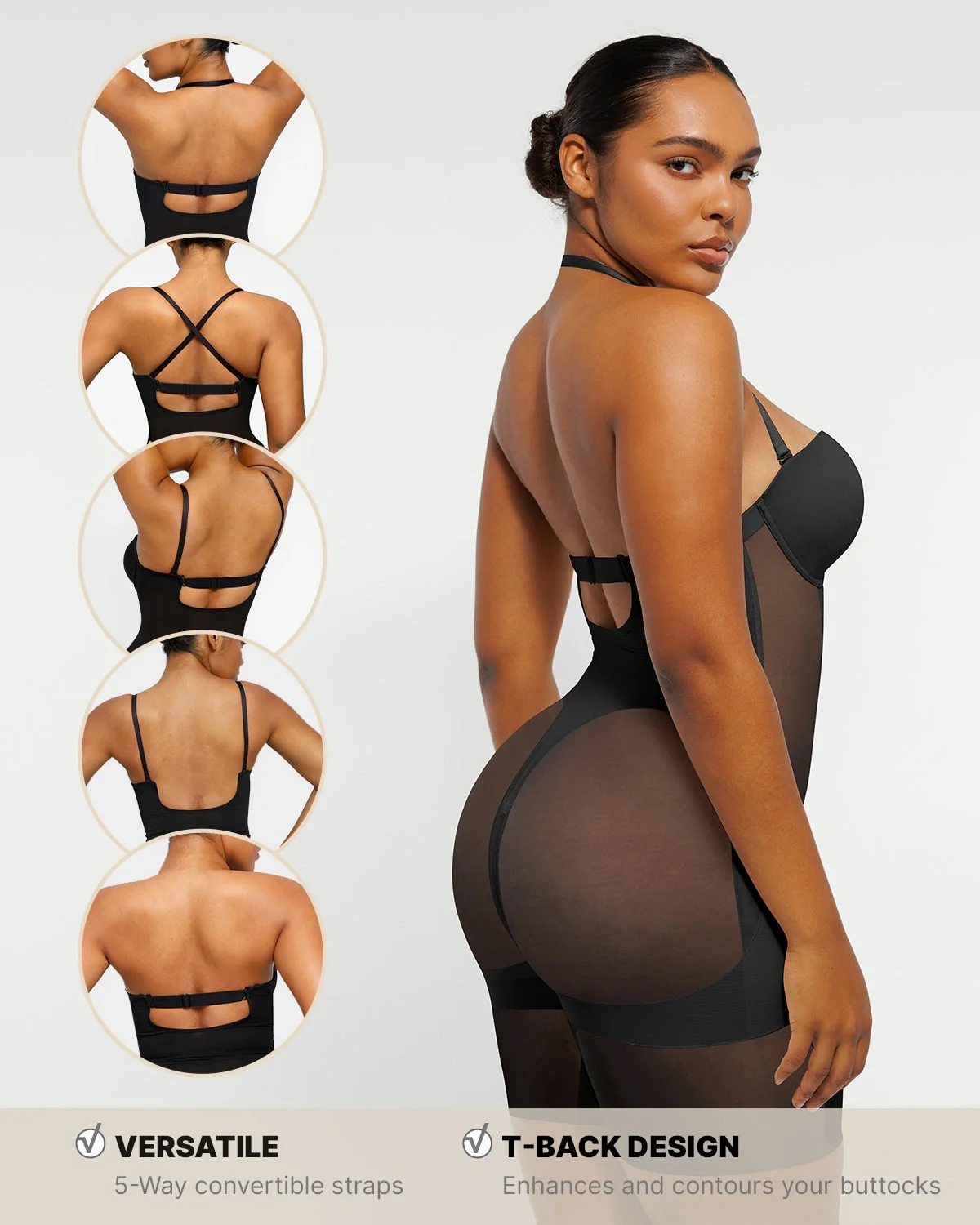 BOOT-YEAH™ MeshSmooth™ Deep Plunge Shaping Bodysuit - Image 12