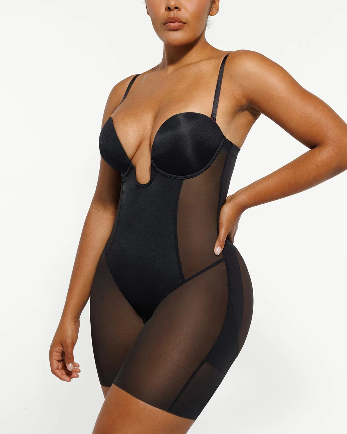 BOOT-YEAH™ MeshSmooth™ Deep Plunge Shaping Bodysuit - Image 25