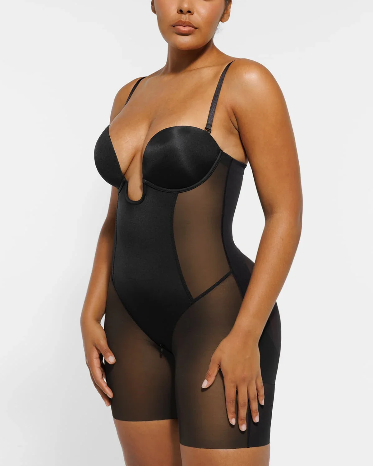 BOOT-YEAH™ MeshSmooth™ Deep Plunge Shaping Bodysuit - Image 29