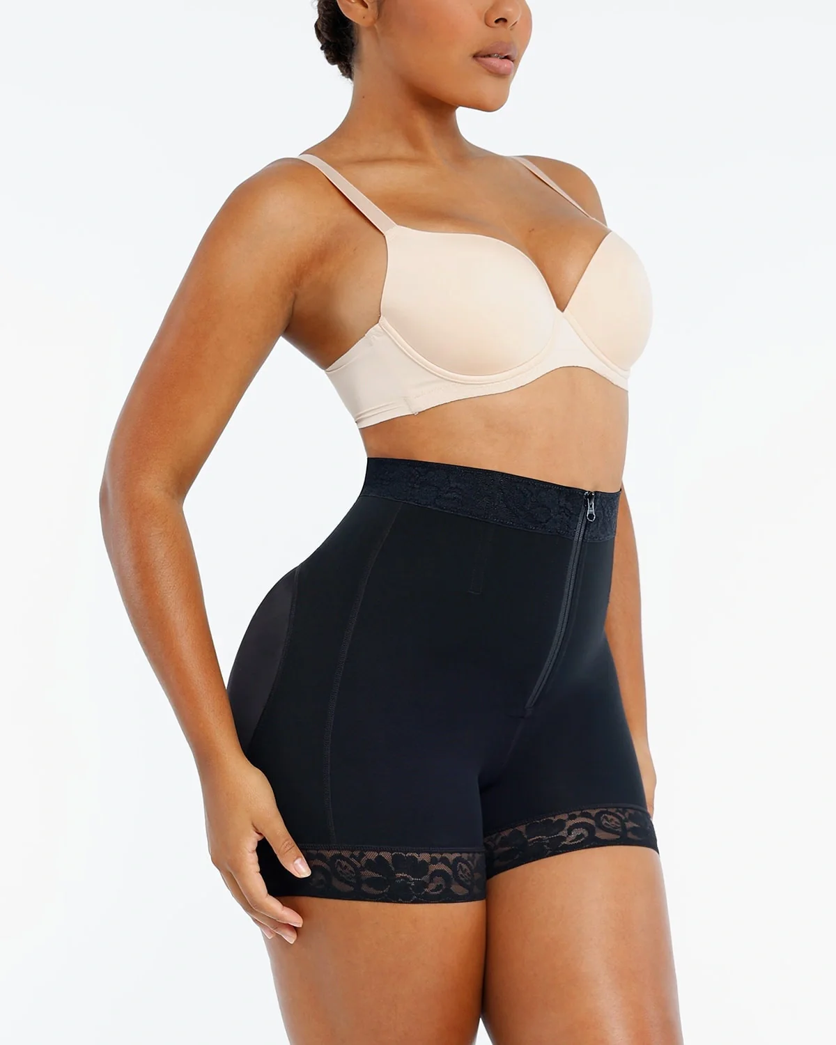 Bare Essentials™ AirSlim® Lace Steel Boned Butt Enhancer Short - Image 7