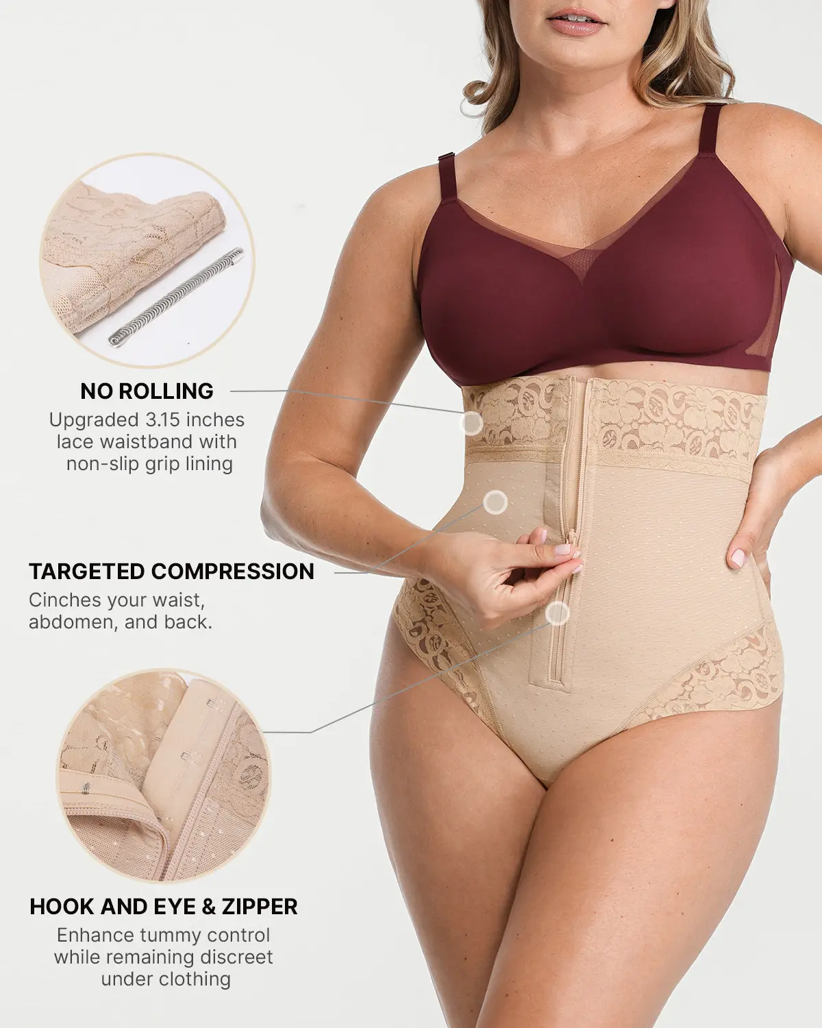 Bare Essentials™ AirSlim® High-Waisted Polka Dot Shaping Thong - Image 3