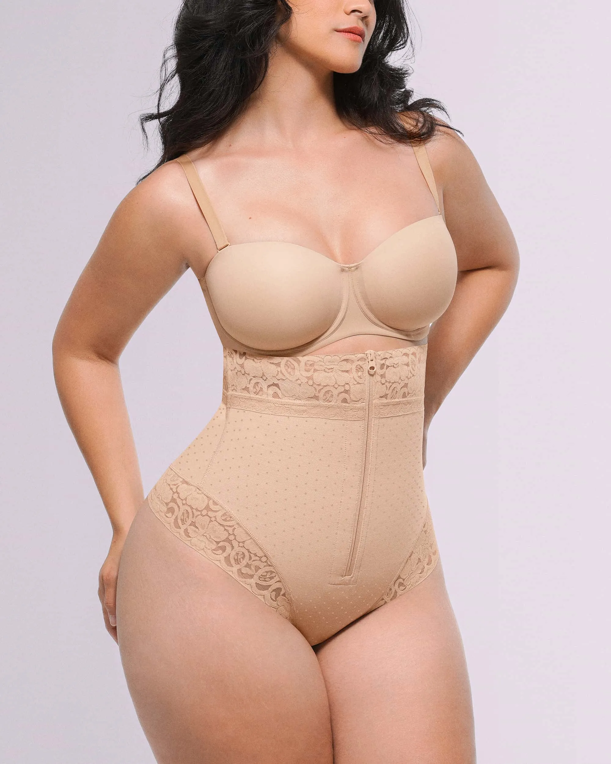 Bare Essentials™ AirSlim® High-Waisted Polka Dot Shaping Thong - Image 5