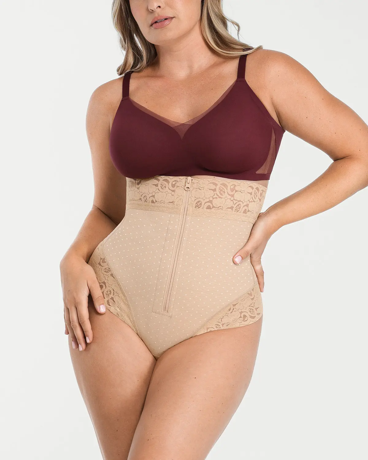 Bare Essentials™ AirSlim® High-Waisted Polka Dot Shaping Thong - Image 9