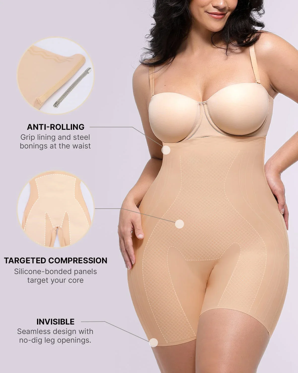 Bare Essentials™ Cream Touch™ Tummy Control Flawless Smoothing Mid Thigh Short - Image 11