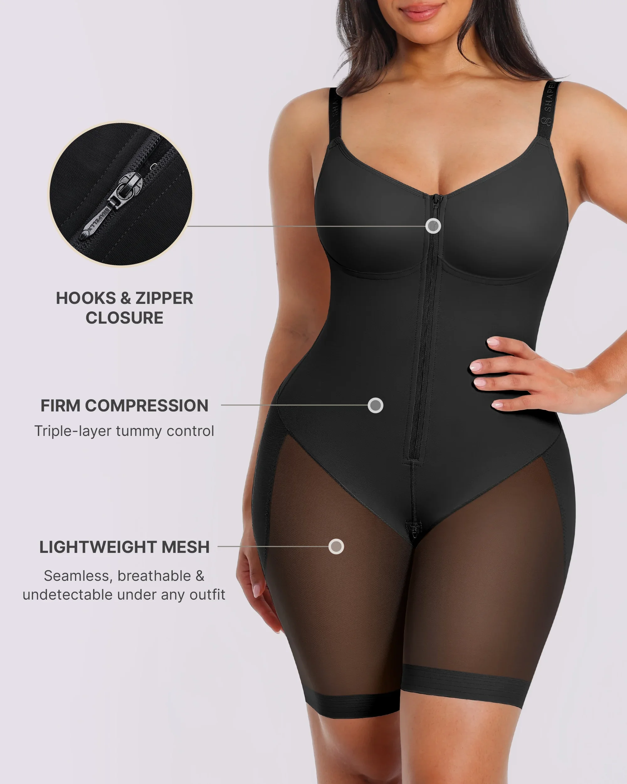 Bare Essentials™ AirSlim® Hourglass Full Body Mid Thigh Bodysuit - Image 10