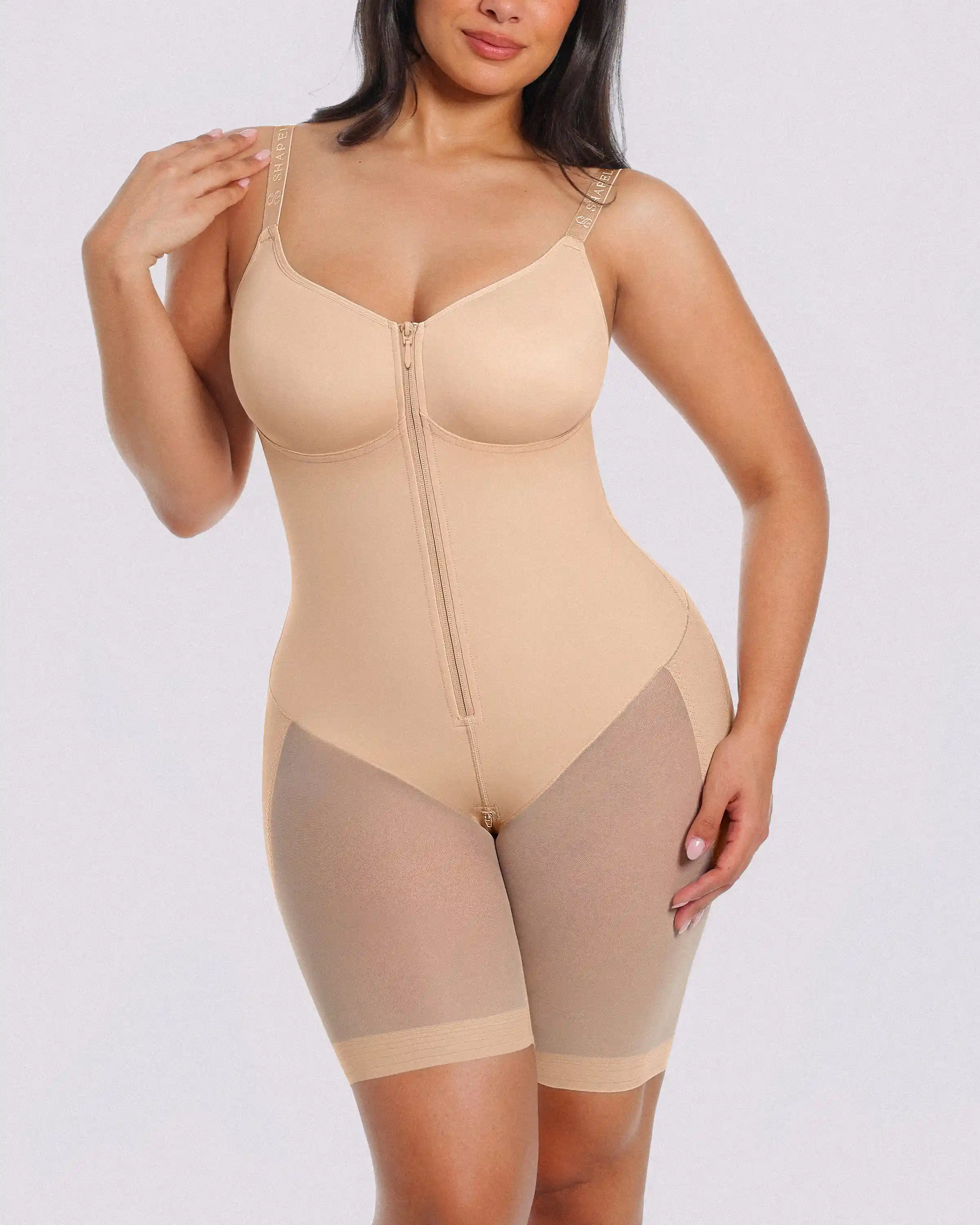 Bare Essentials™ AirSlim® Hourglass Full Body Mid Thigh Bodysuit - Image 14