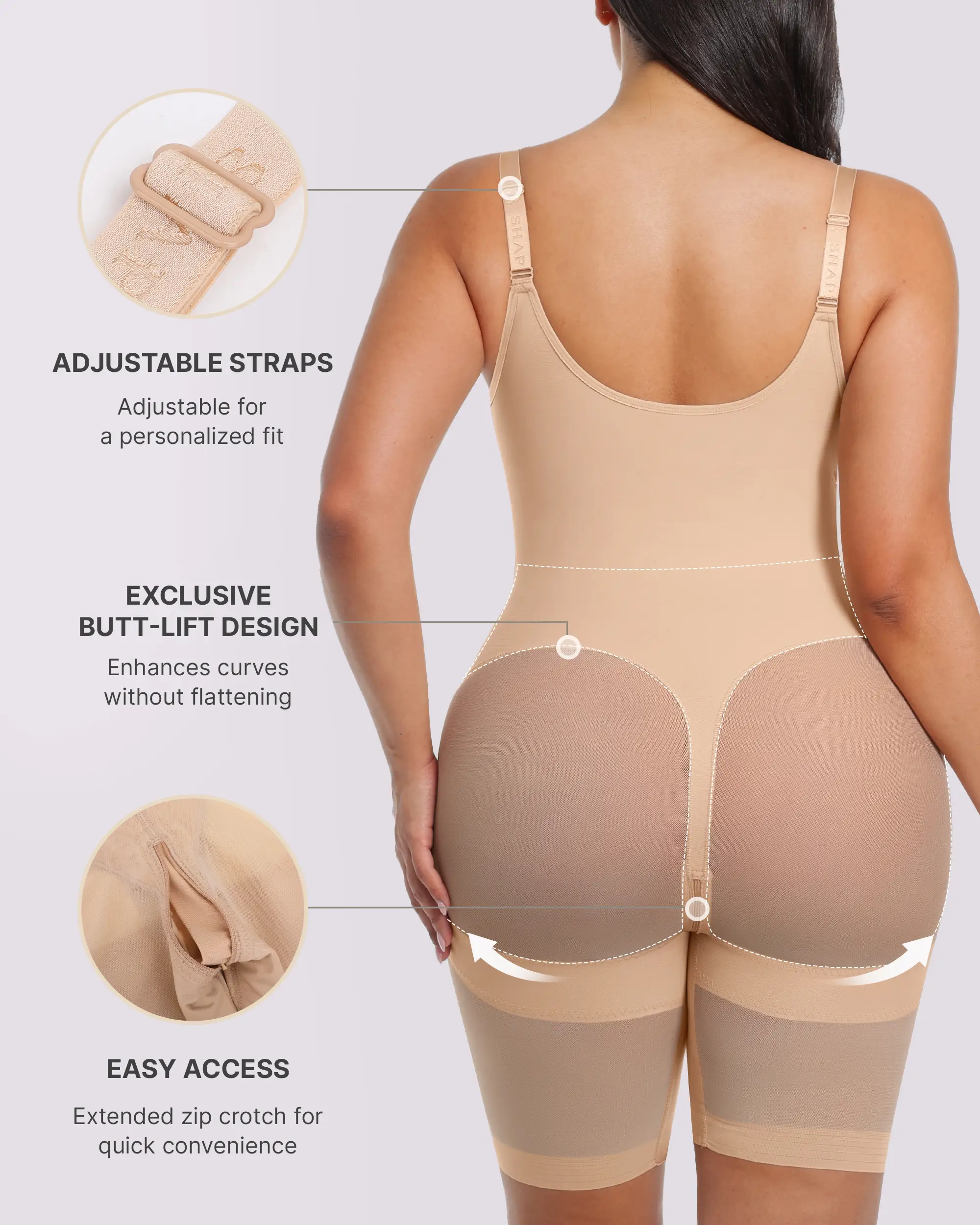 Bare Essentials™ AirSlim® Hourglass Full Body Mid Thigh Bodysuit - Image 17