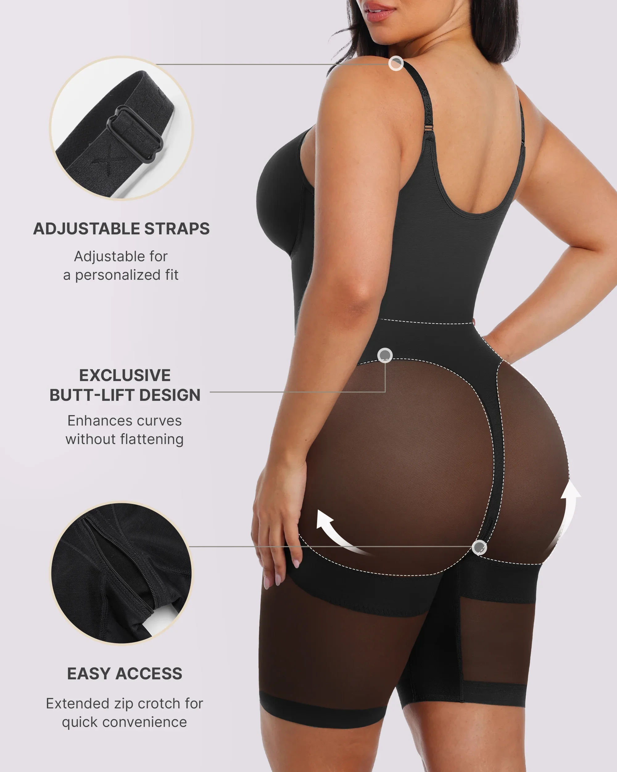 Bare Essentials™ AirSlim® Hourglass Full Body Mid Thigh Bodysuit - Image 9