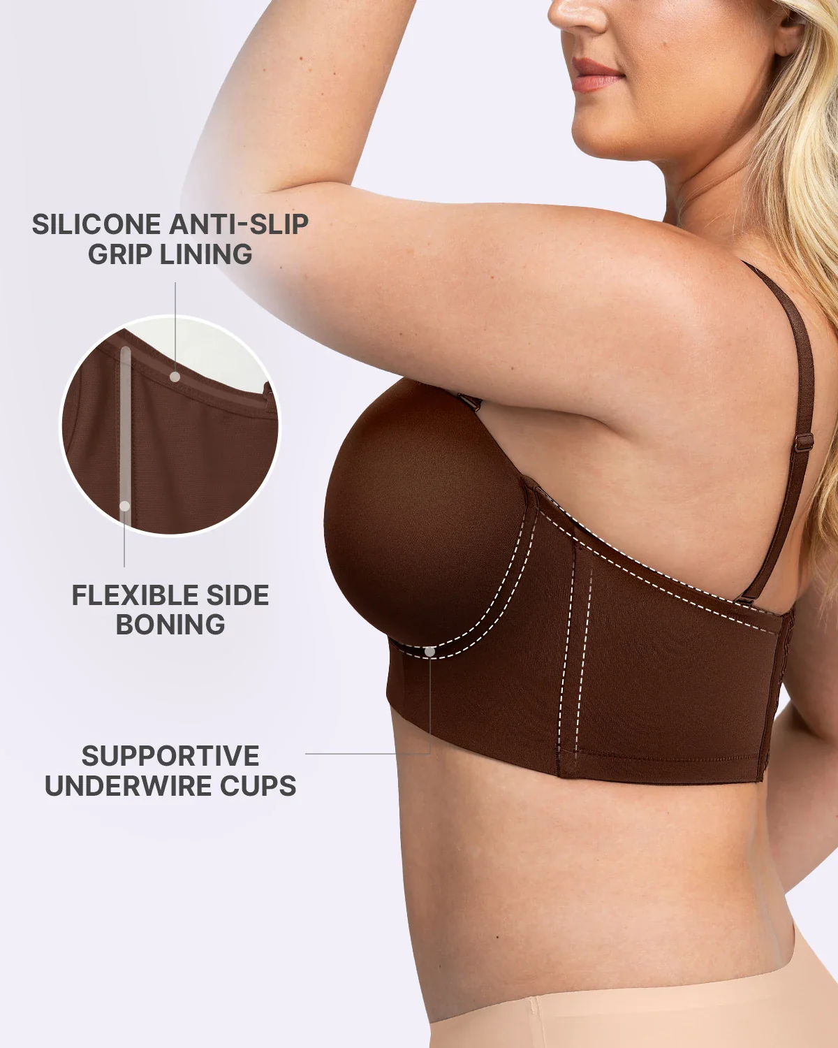 Bare Essentials™ AirSlim® Smoothing Strapless Convertible Bra - Image 4