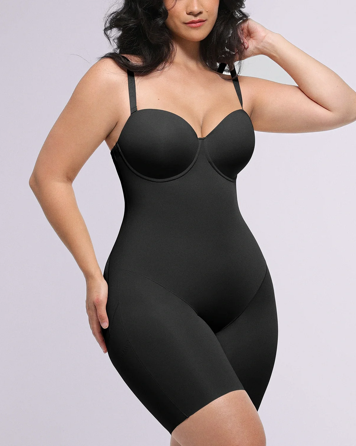 Bare Essentials™ AirSlim® Strapless Mid Thigh Bodysuit - Image 13
