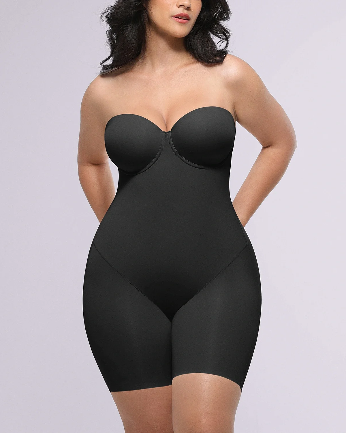 Bare Essentials™ AirSlim® Strapless Mid Thigh Bodysuit - Image 14