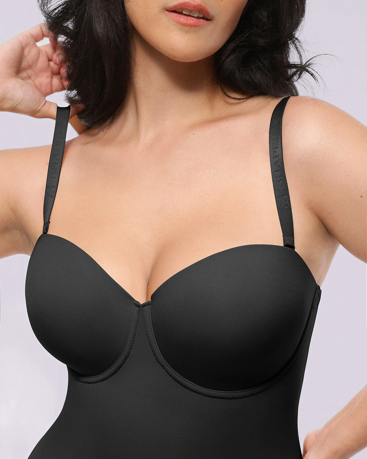 Bare Essentials™ AirSlim® Strapless Mid Thigh Bodysuit - Image 17