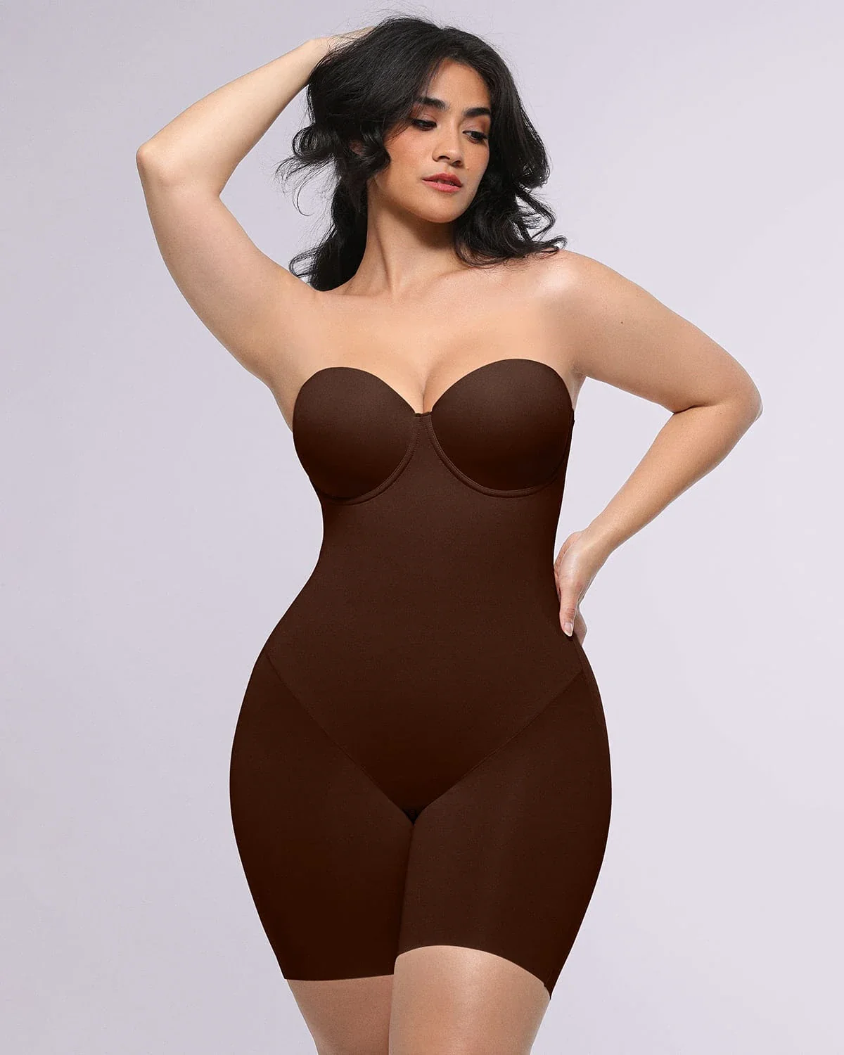 Bare Essentials™ AirSlim® Strapless Mid Thigh Bodysuit - Image 21