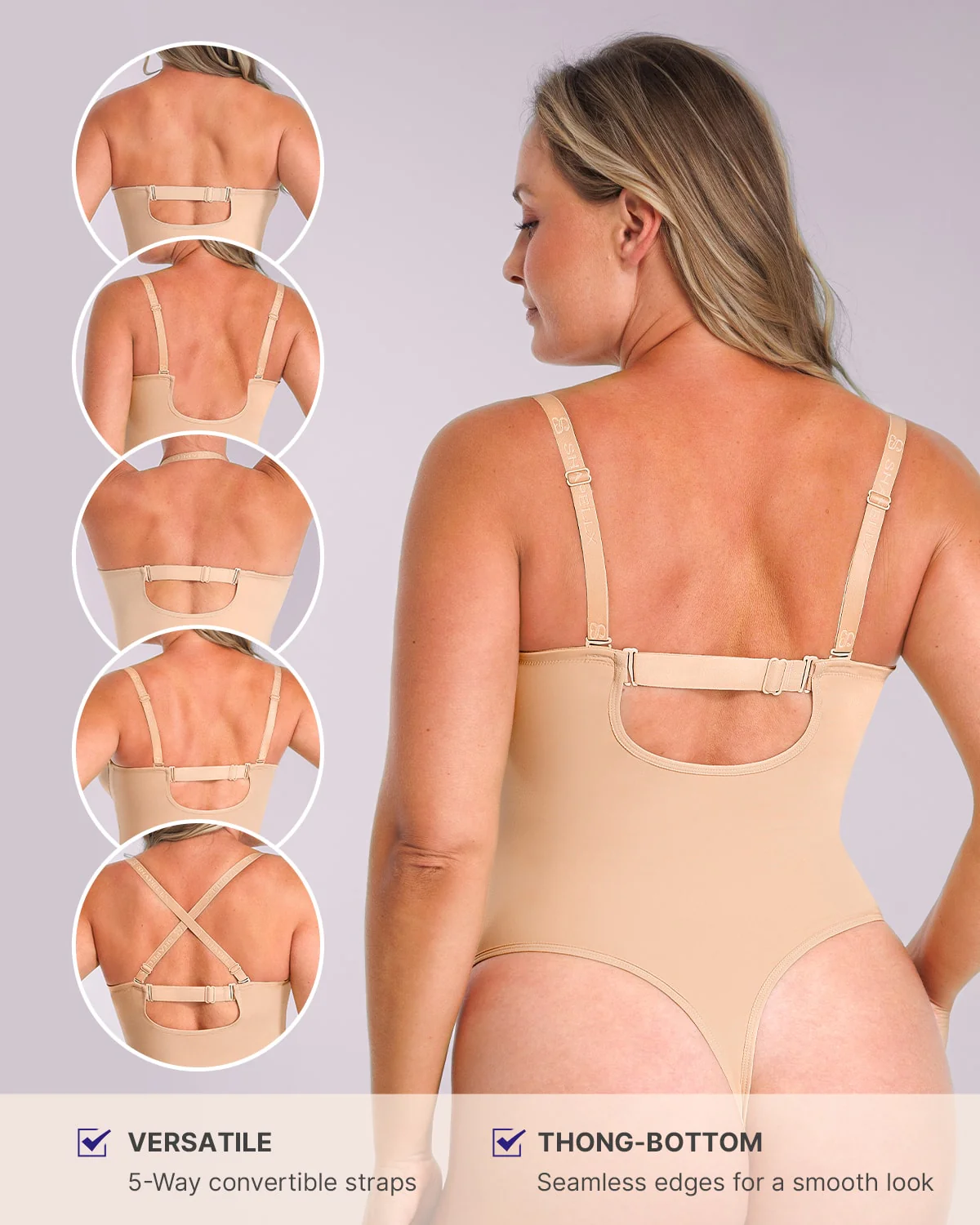 Bare Essentials™ AirSlim® Strapless Thong Bodysuit - Image 12