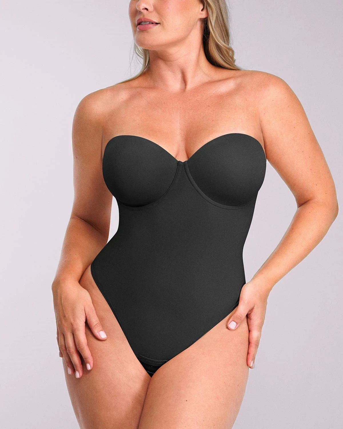 Bare Essentials™ AirSlim® Strapless Thong Bodysuit - Image 5