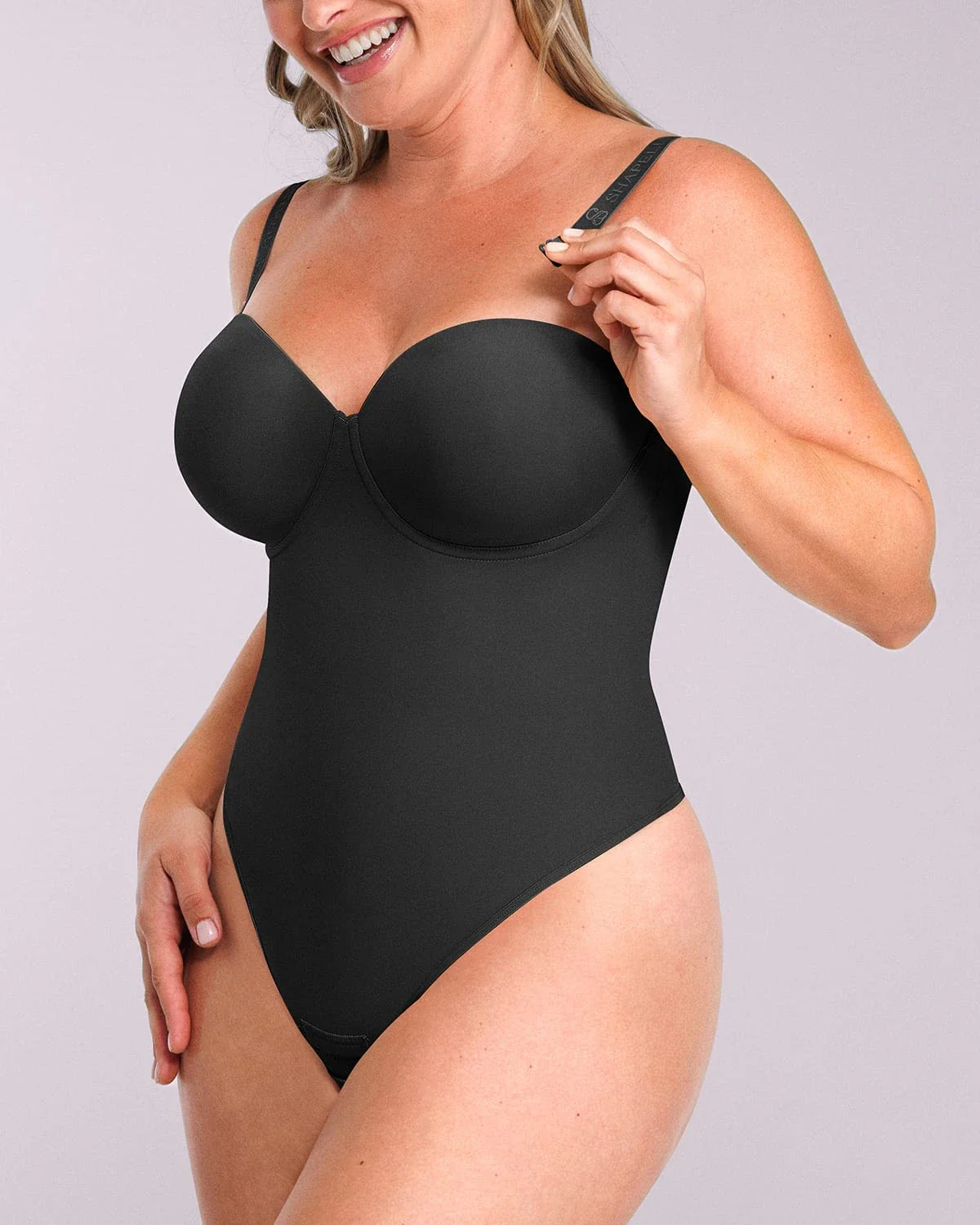 Bare Essentials™ AirSlim® Strapless Thong Bodysuit - Image 7