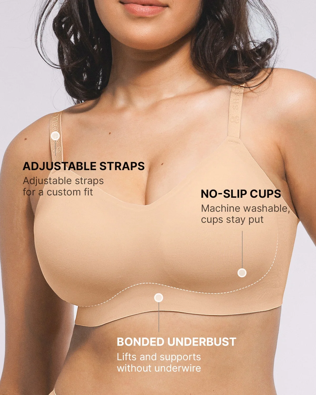 Bare Essentials™ Cream Touch™ Smoothing Wireless Bra - Image 12