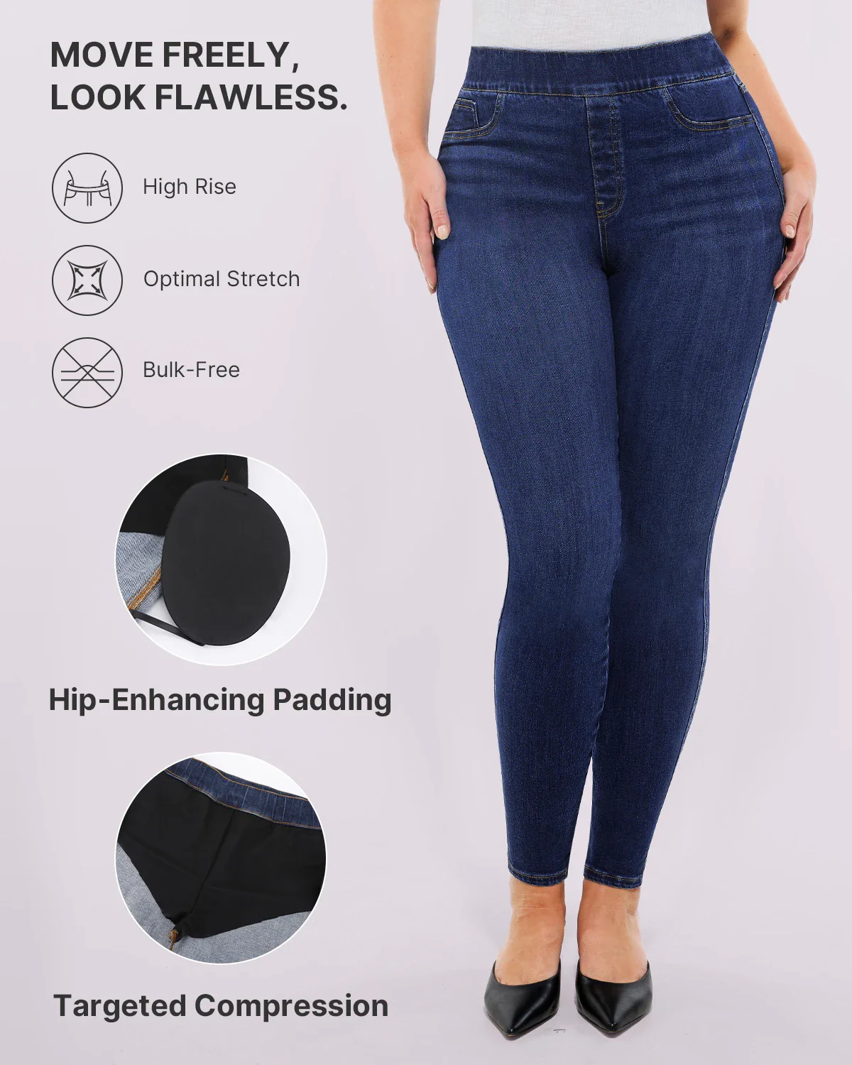 Bare Essentials™ AirSlim® High-Waisted Padded Hip Skinny Jeans - Image 14
