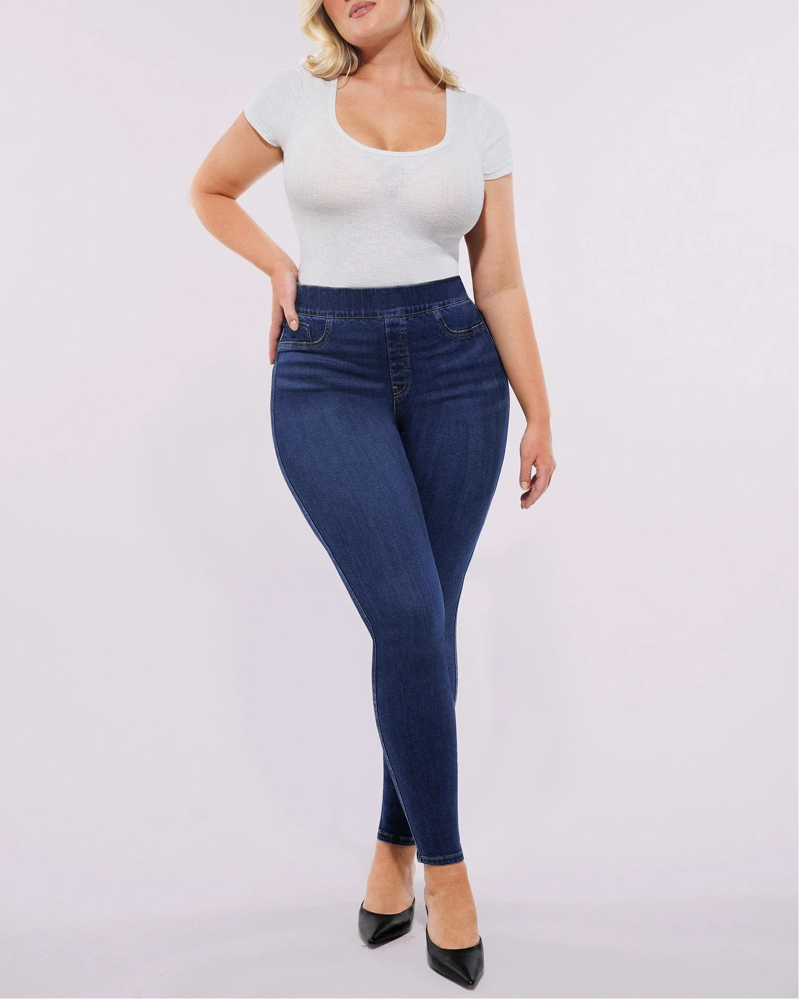 Bare Essentials™ AirSlim® High-Waisted Padded Hip Skinny Jeans - Image 15