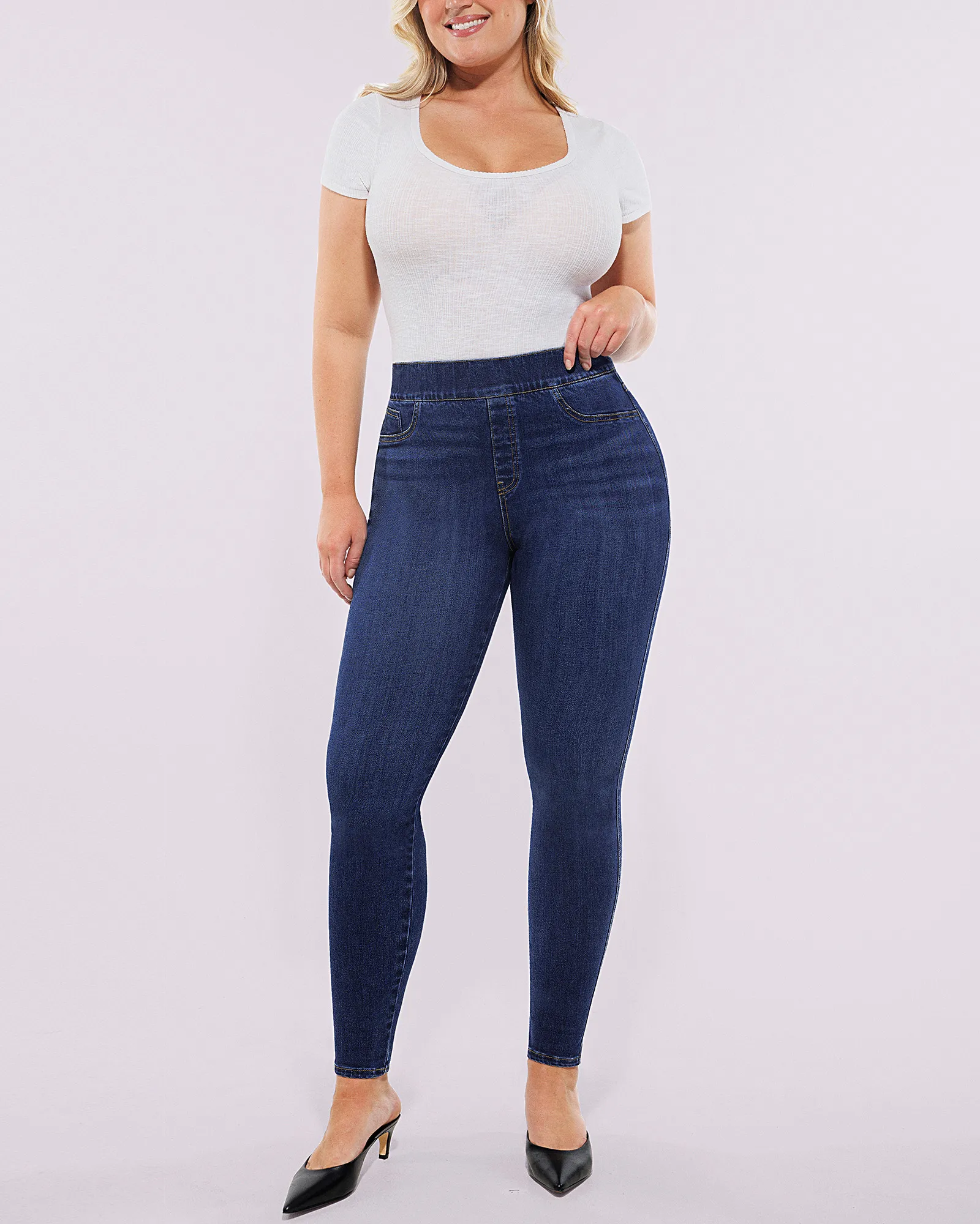 Bare Essentials™ AirSlim® High-Waisted Padded Hip Skinny Jeans - Image 19