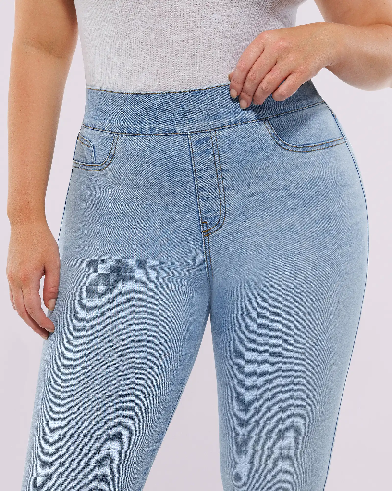 Bare Essentials™ AirSlim® High-Waisted Padded Hip Skinny Jeans - Image 7
