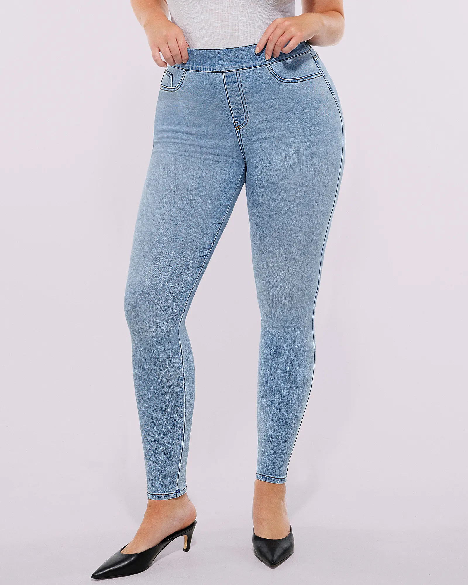 Bare Essentials™ AirSlim® High-Waisted Padded Hip Skinny Jeans - Image 9