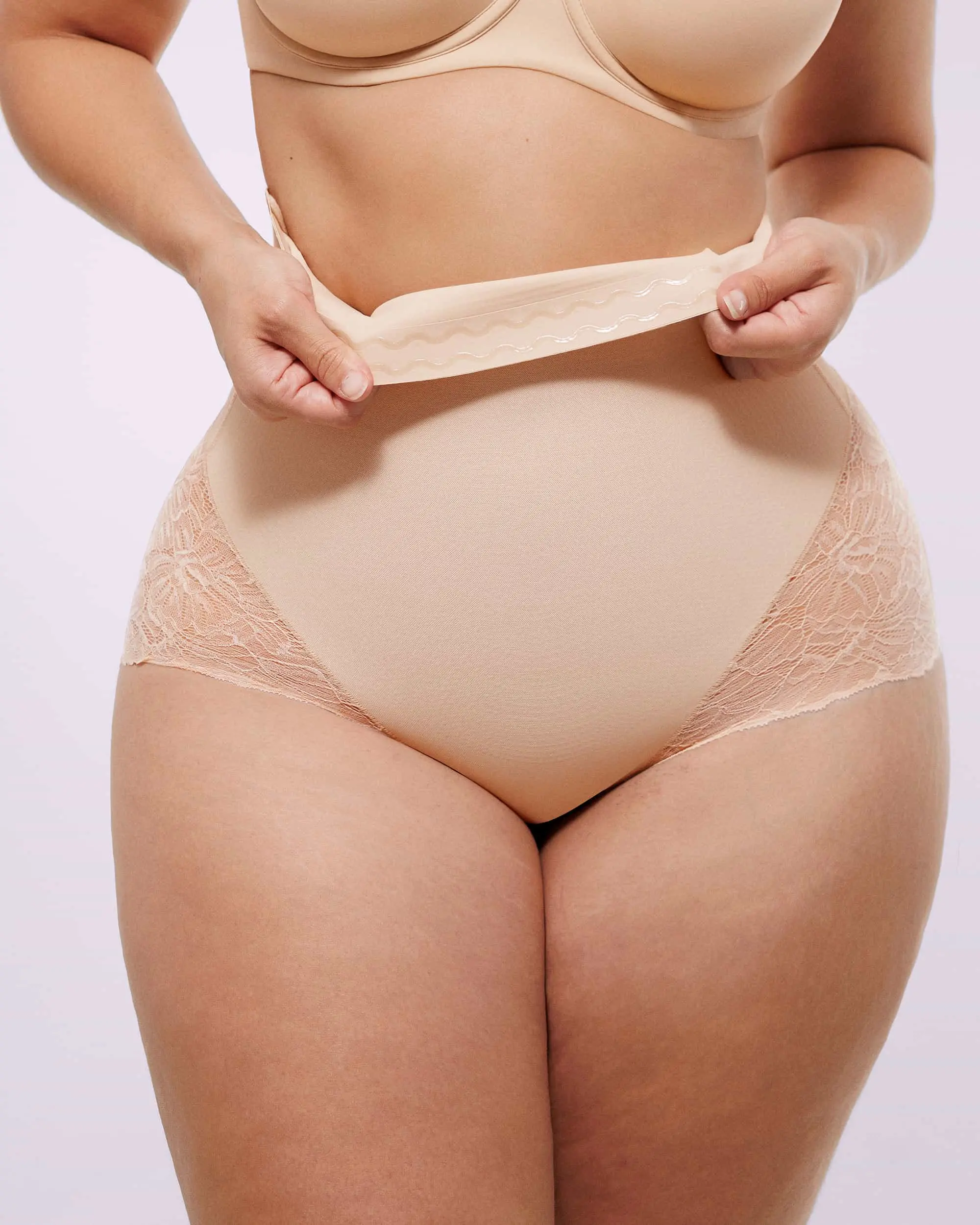 Bare Essentials™ MeshSmooth™ High-Waisted  Sheer Lace Brief - Image 11