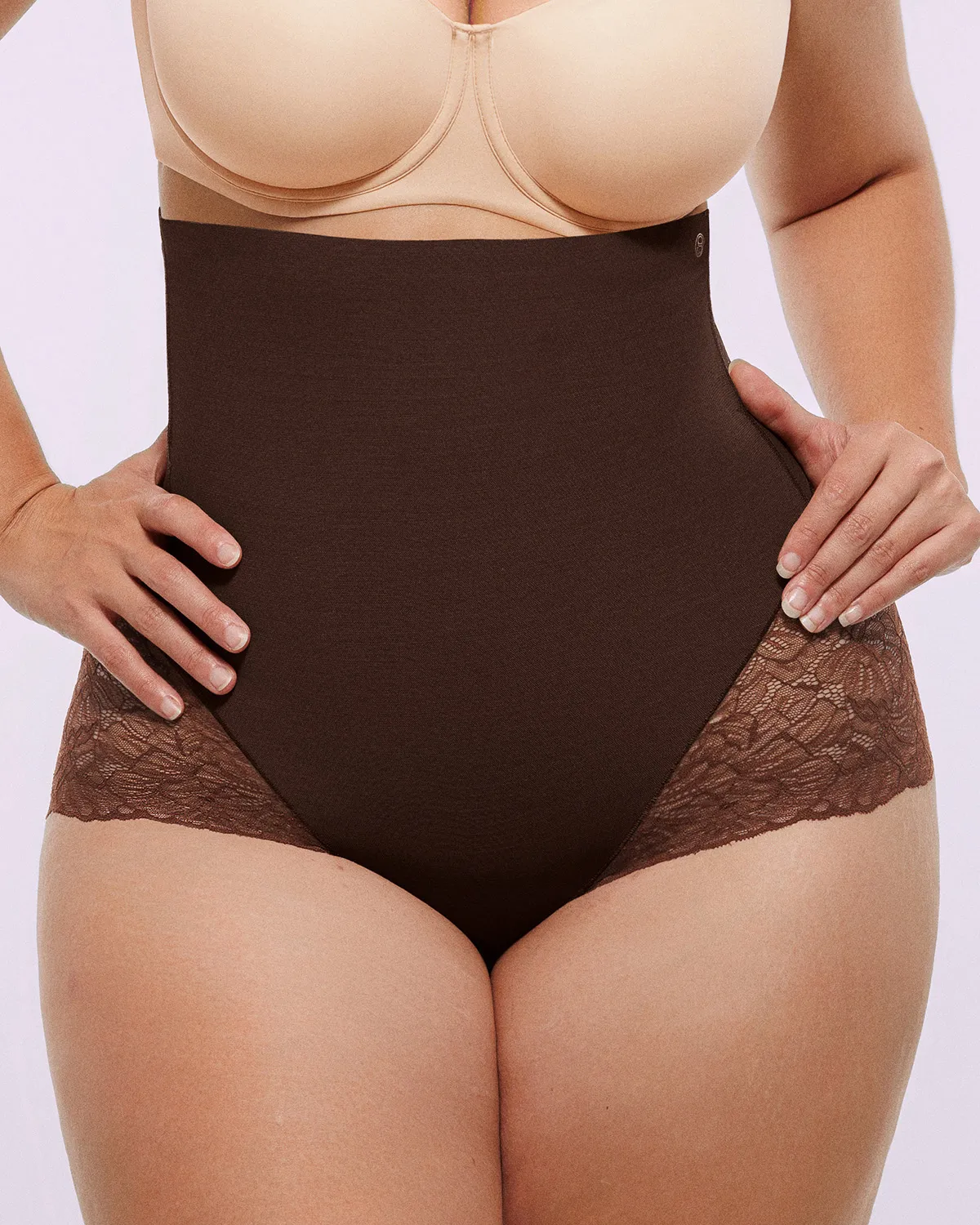 Bare Essentials™ MeshSmooth™ High-Waisted  Sheer Lace Brief - Image 3