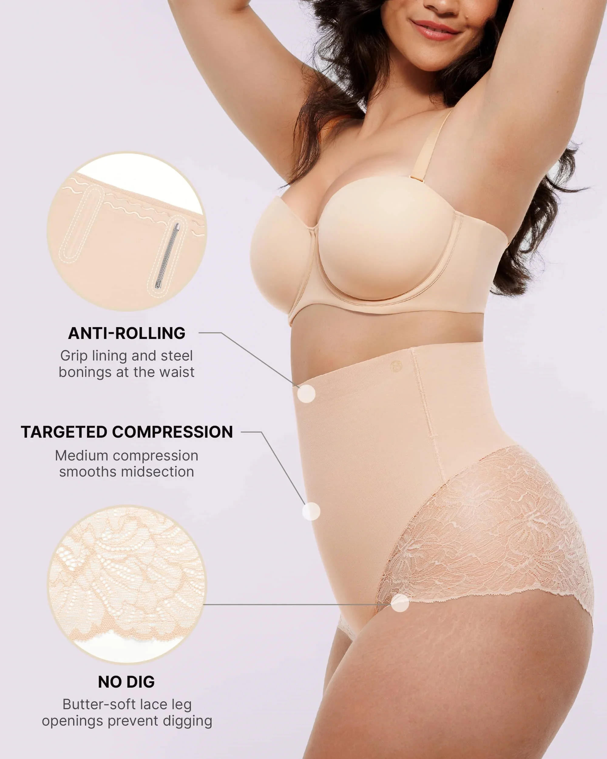 Bare Essentials™ MeshSmooth™ High-Waisted  Sheer Lace Brief - Image 8