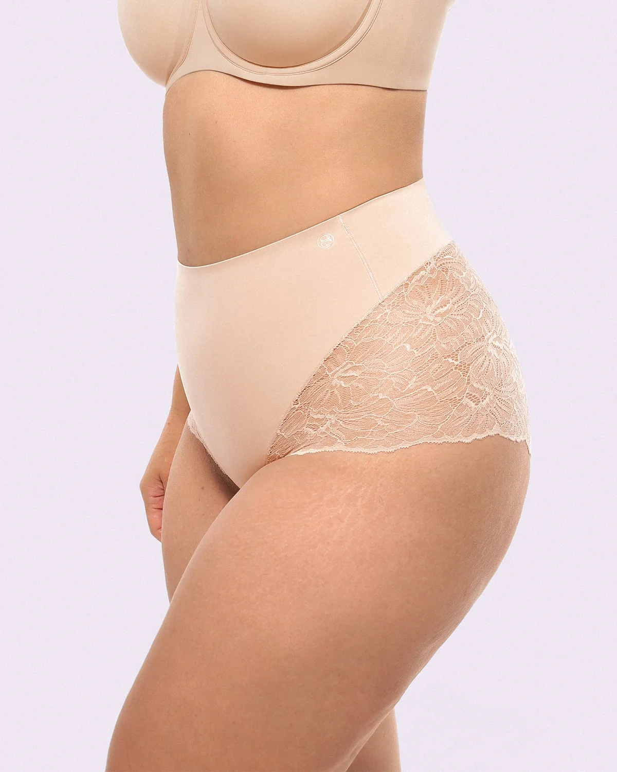 Bare Essentials™ MeshSmooth™ Mid-Waist Lace Brief - Image 4