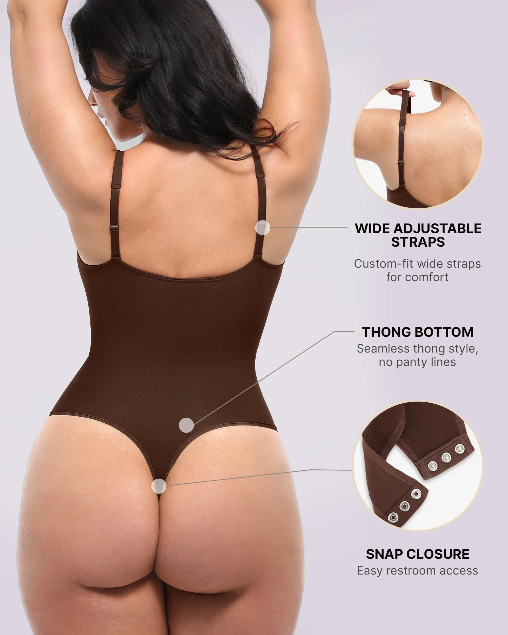 Bare Essentials™ Skin Flow Zipper Front Thong Bodysuit - Image 2