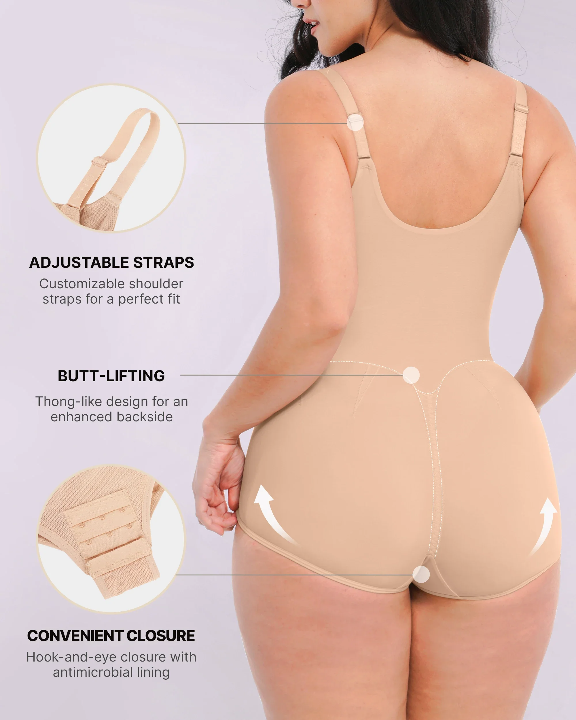 BOOT-YEAH™ AirSlim®  Built-in Tummy Control Cincher Brief Bodysuit - Image 3