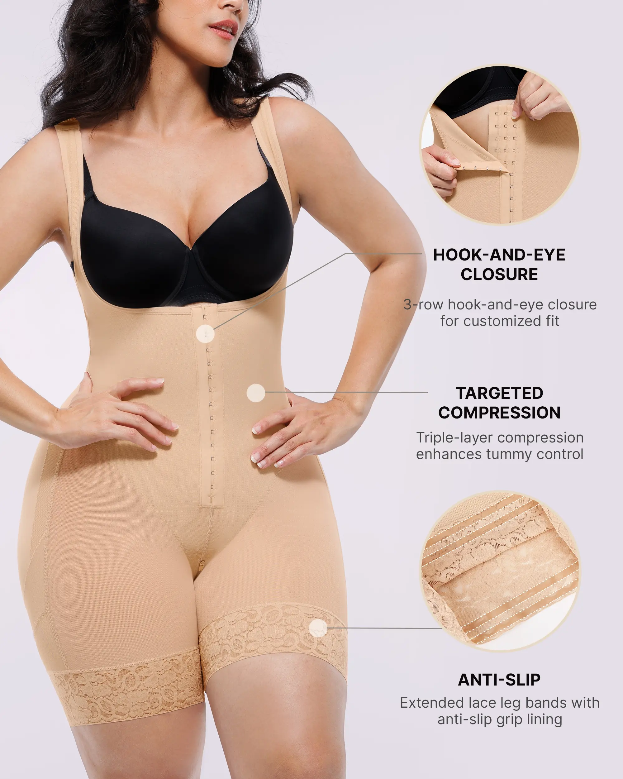 BOOT-YEAH™ AirSlim® Extreme Compression Open Bust Bodysuit - Image 3