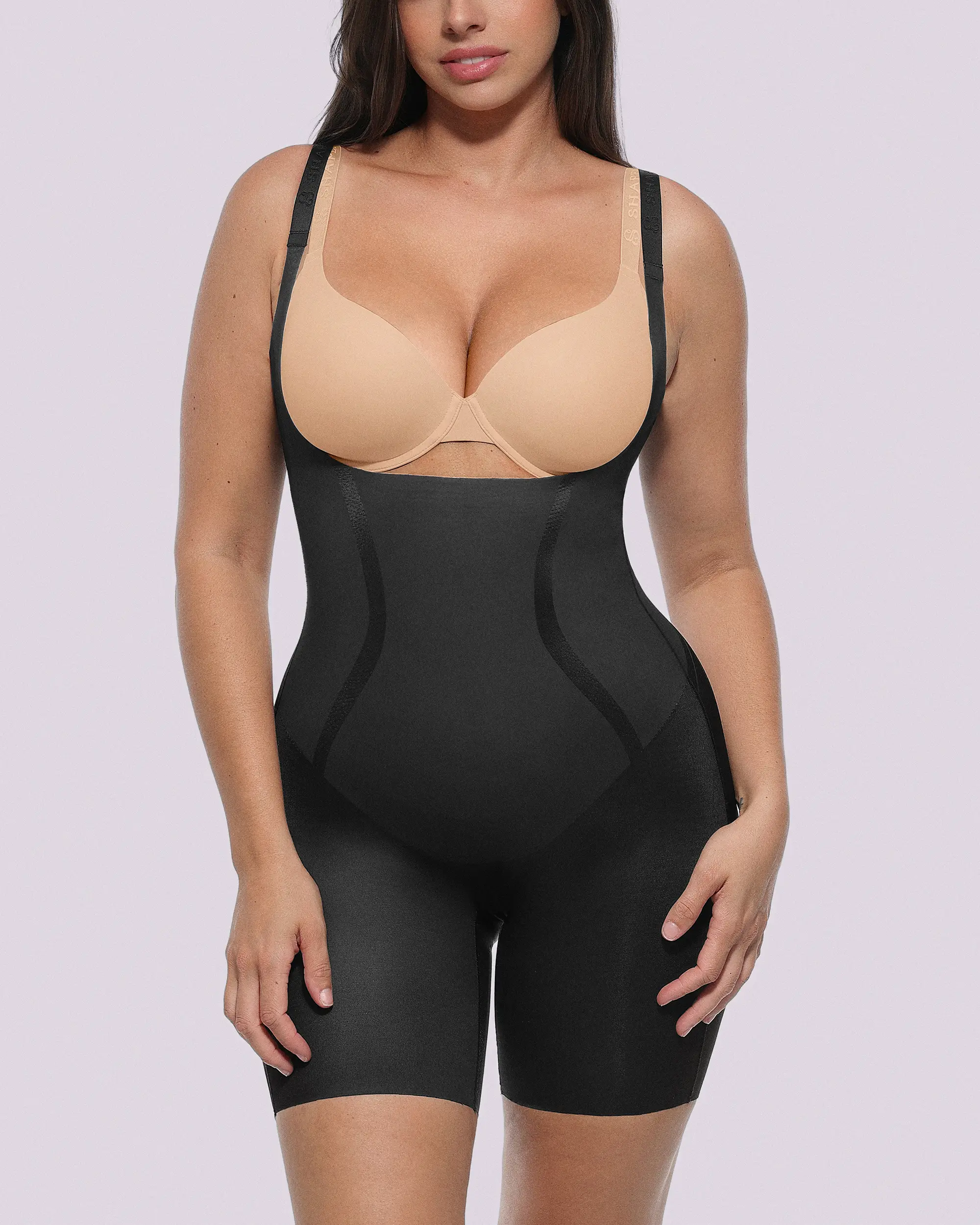Curve Code™ LYCRA®FitSense™ Open Bust Full Bodysuit - Image 7