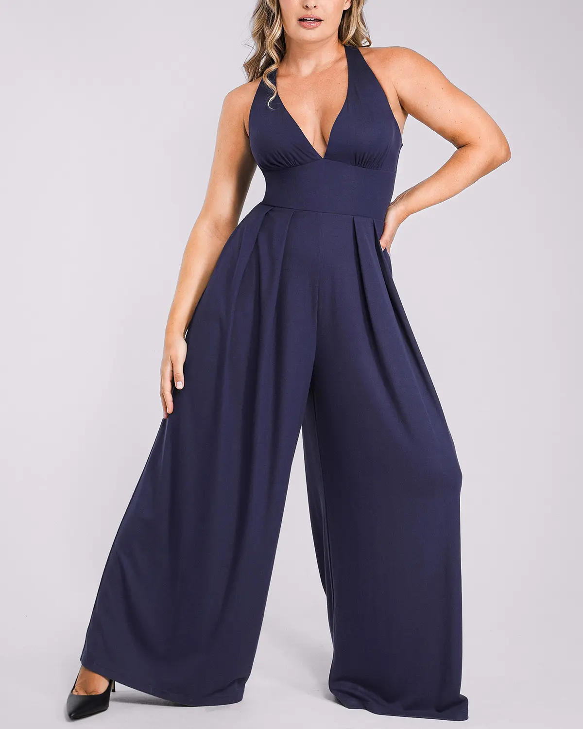 Bare Essentials™ AirSlim® Deep Plunge Built-In Shaping Jumpsuit - Image 17