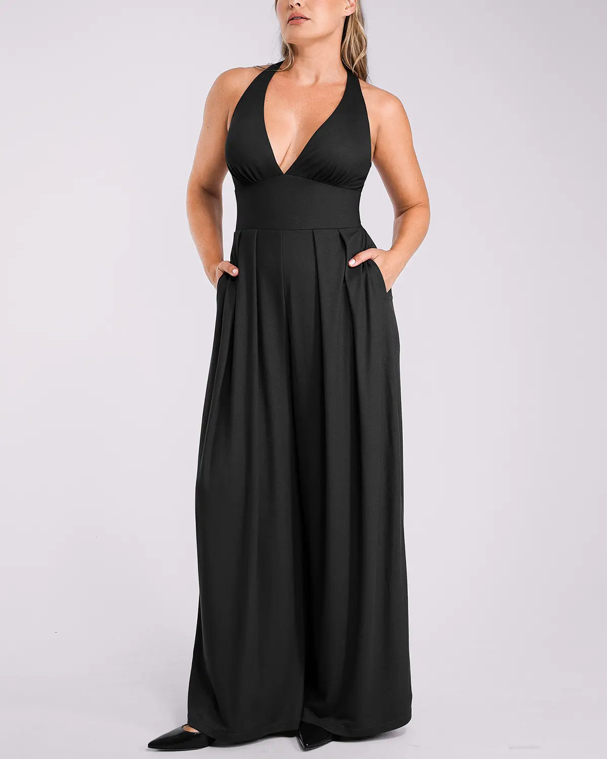 Bare Essentials™ AirSlim® Deep Plunge Built-In Shaping Jumpsuit - Image 19