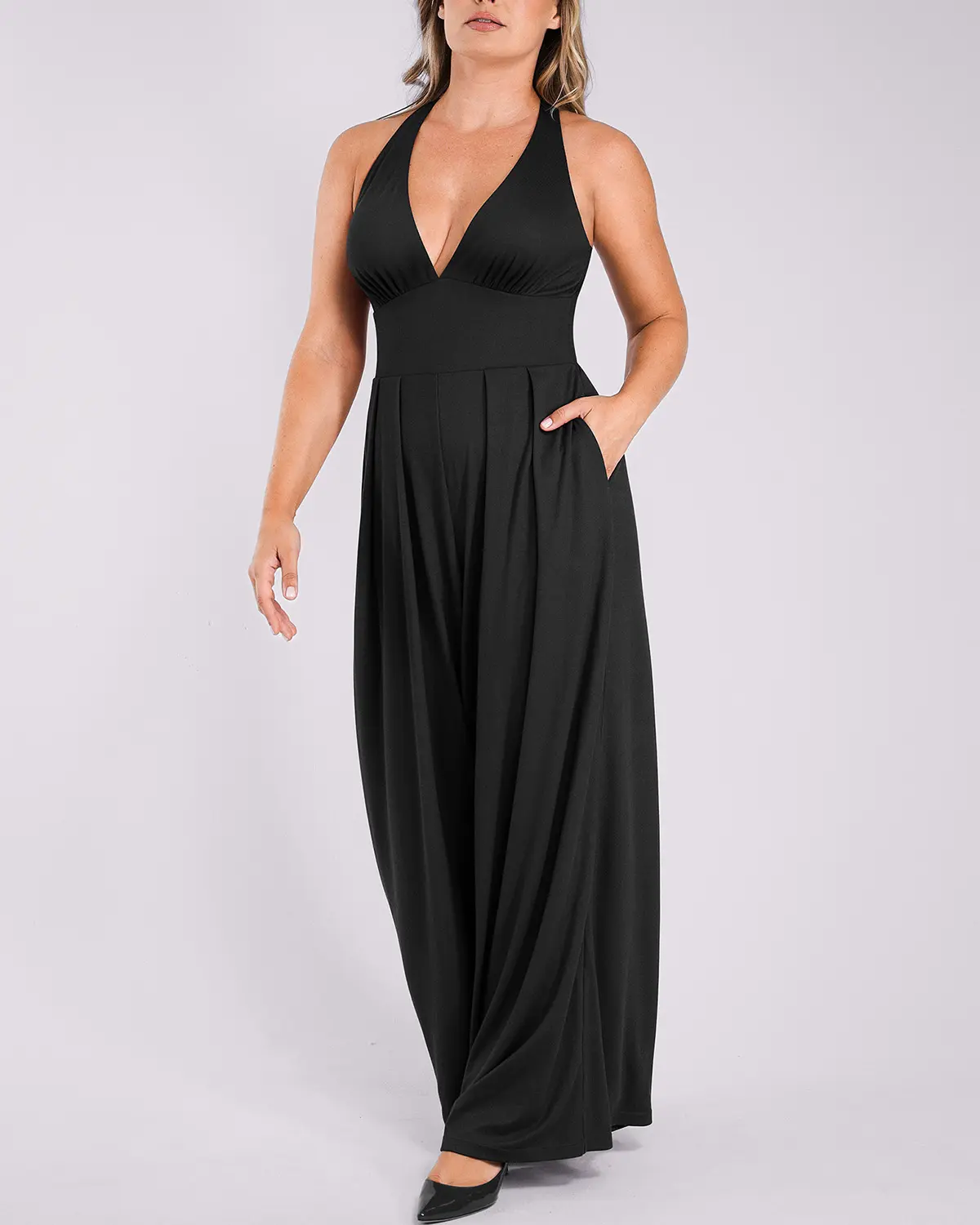 Bare Essentials™ AirSlim® Deep Plunge Built-In Shaping Jumpsuit - Image 20