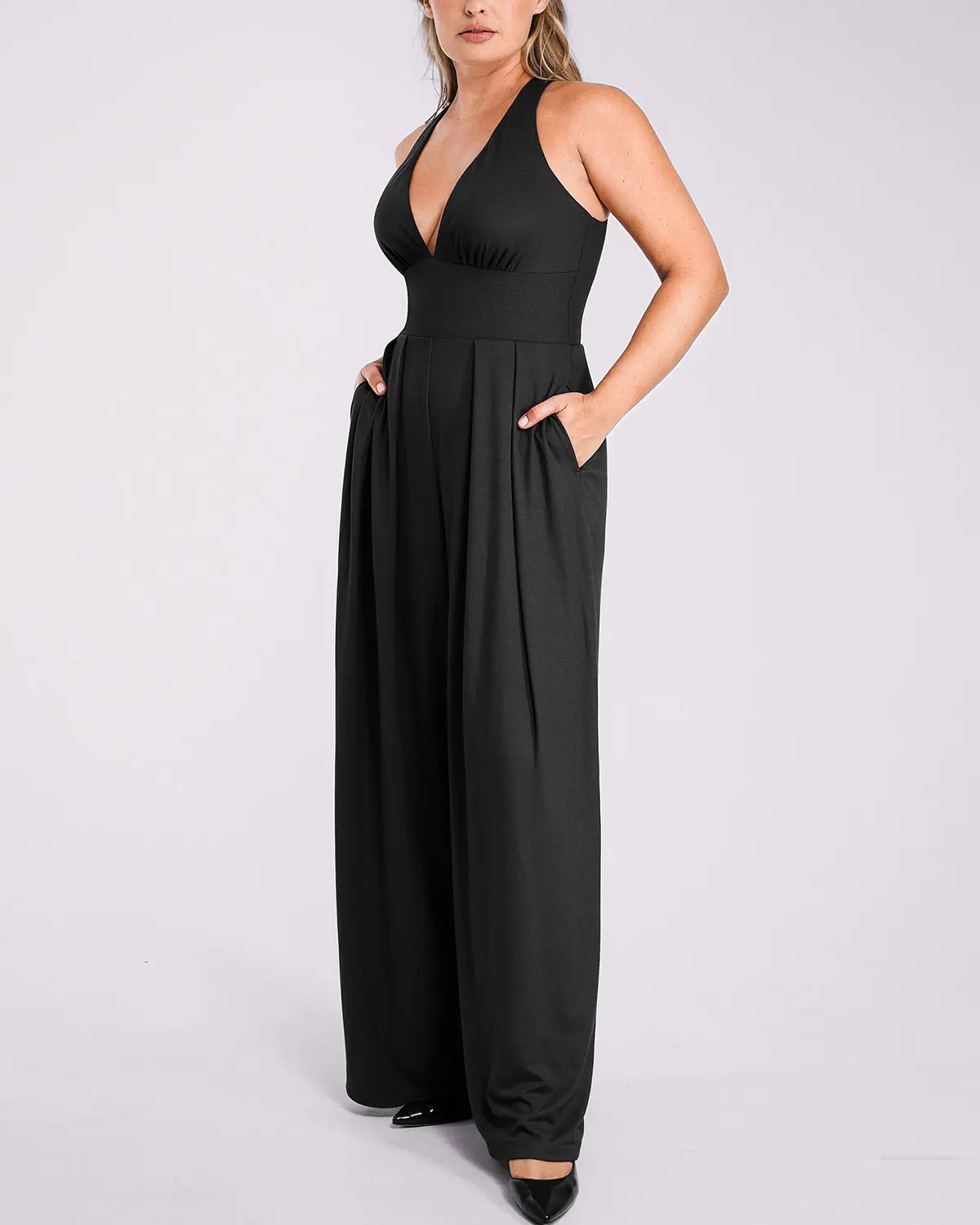 Bare Essentials™ AirSlim® Deep Plunge Built-In Shaping Jumpsuit - Image 21