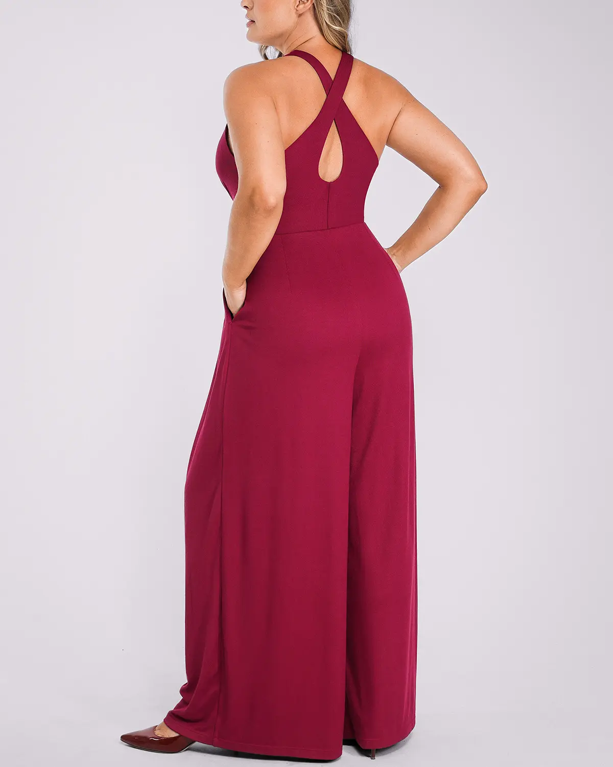 Bare Essentials™ AirSlim® Deep Plunge Built-In Shaping Jumpsuit - Image 4