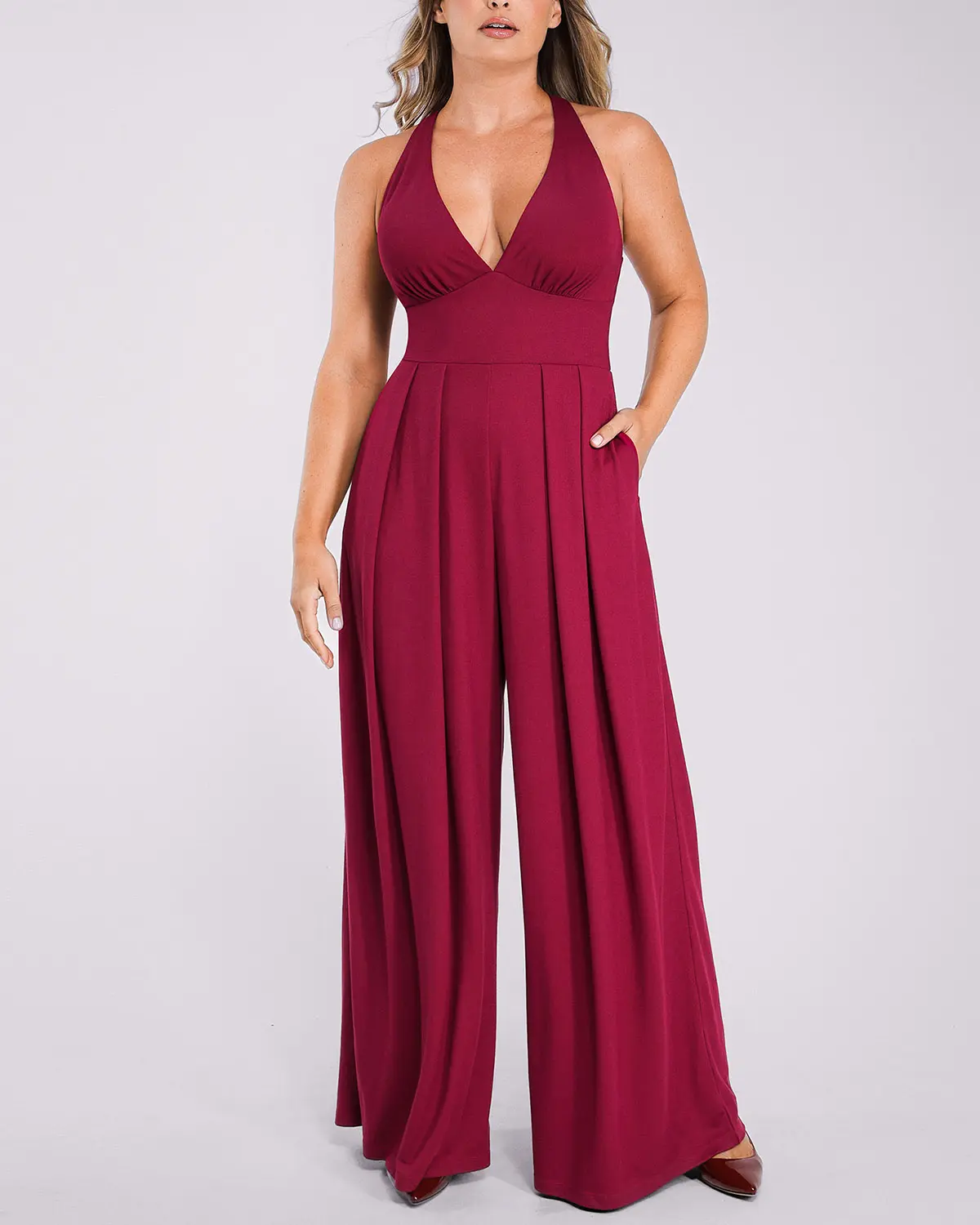 Bare Essentials™ AirSlim® Deep Plunge Built-In Shaping Jumpsuit - Image 5