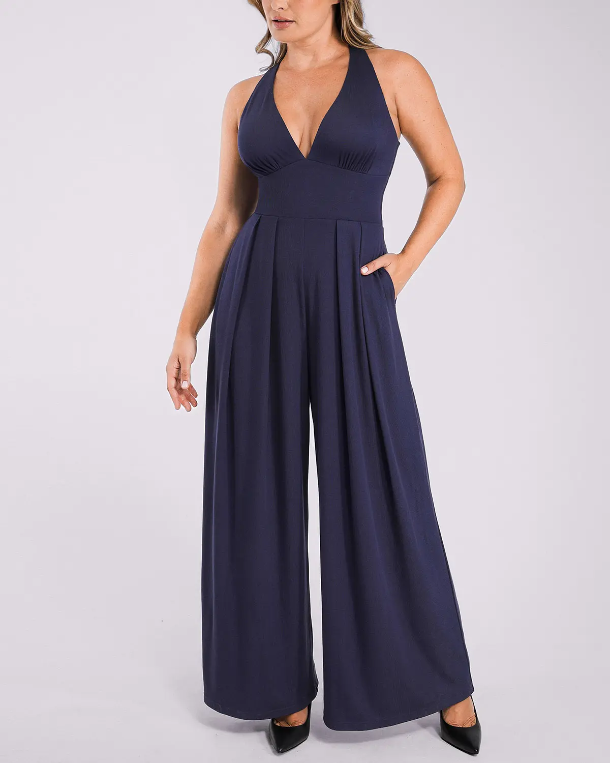 Bare Essentials™ AirSlim® Deep Plunge Built-In Shaping Jumpsuit - Image 9