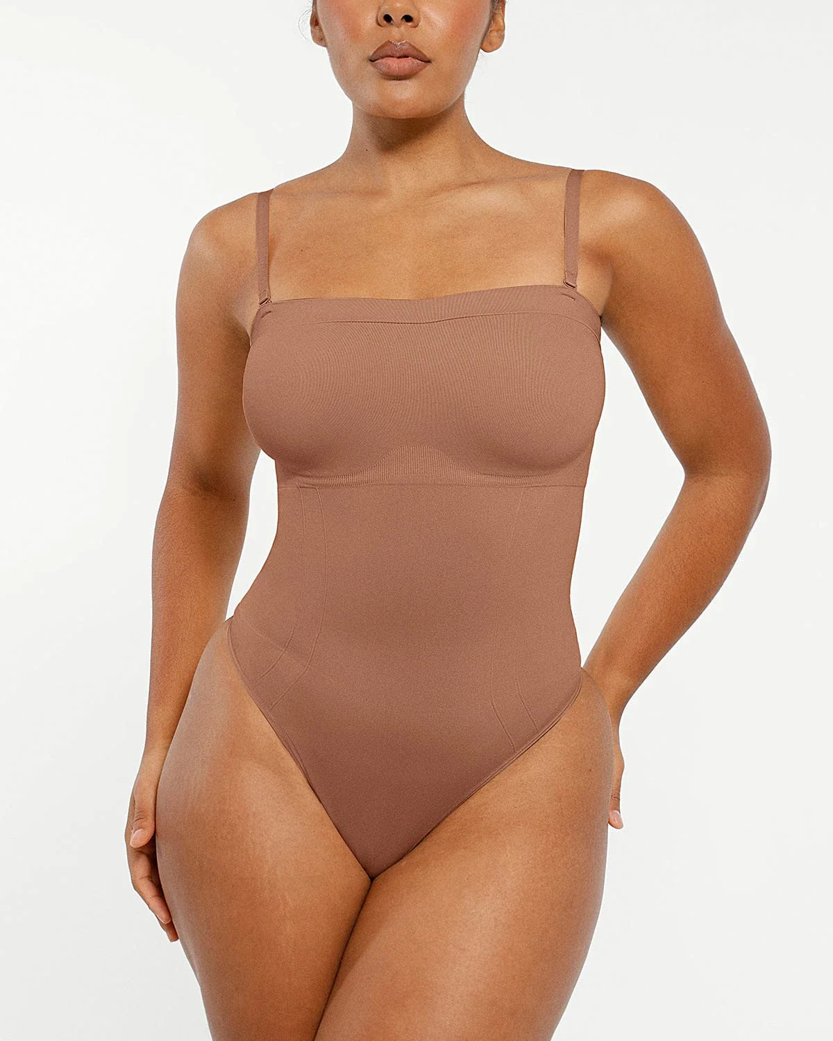 Bare Essentials™ Skin Flow Strapless Sculpt Thong Bodysuit - Image 13