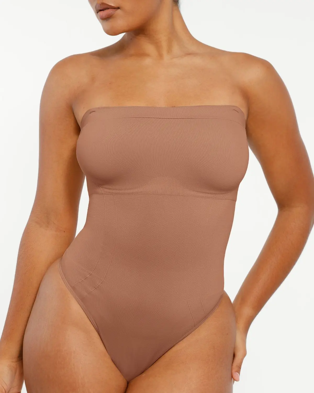 Bare Essentials™ Skin Flow Strapless Sculpt Thong Bodysuit - Image 18