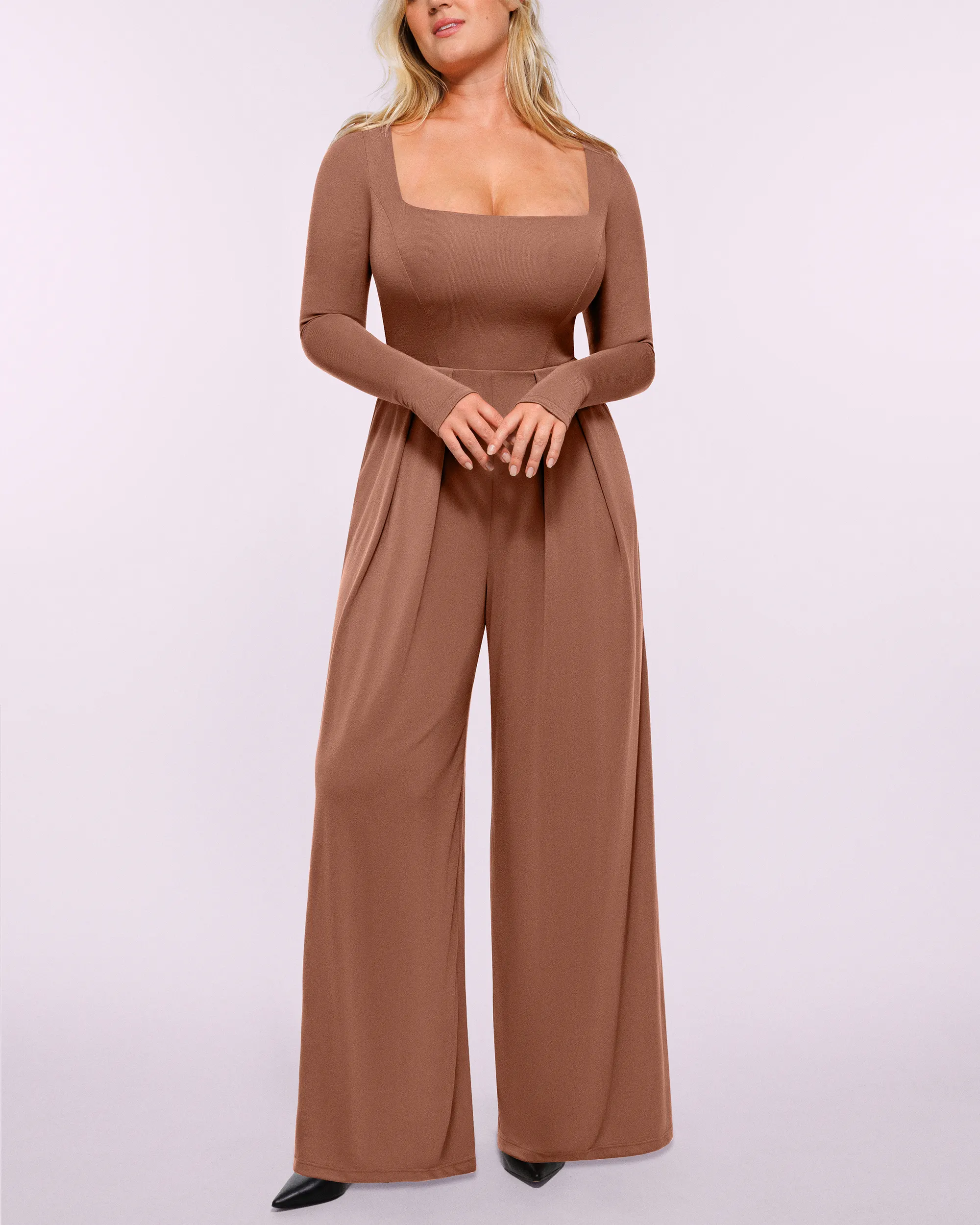 Bare Essentials™ AirSlim® Square Neckline Built-In Shaping Jumpsuit - Image 32