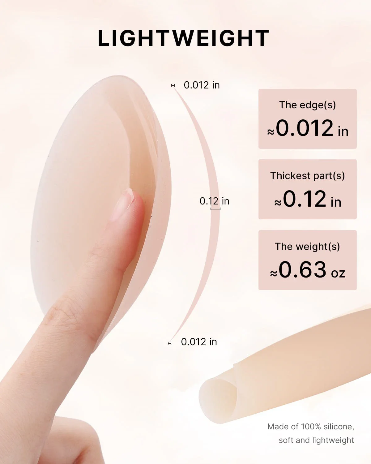 Tapered Edge Seamless Silicone Nipple Covers - Image 14